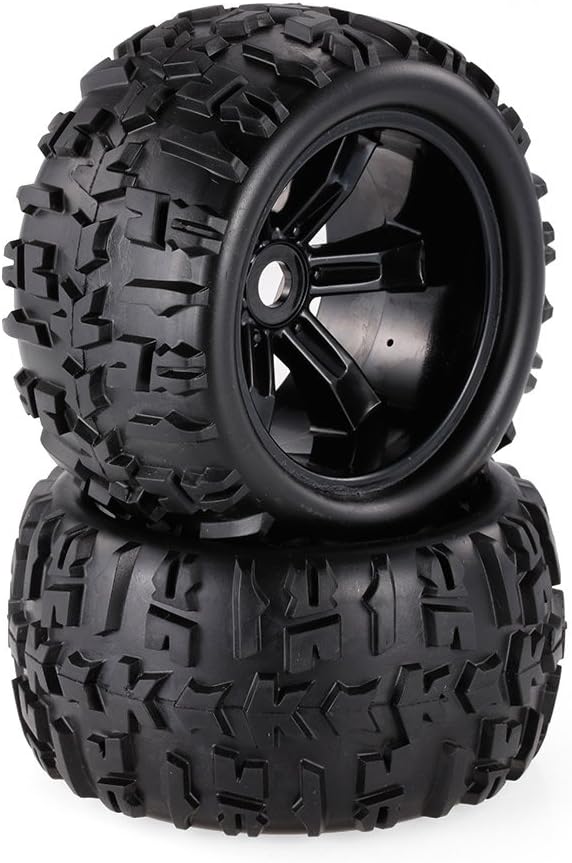 Goolsky 2pcs 3.6 Inch Monster Truck Wheel Rim and Tire for 1/8 Traxxas HSP HPI E-MAXX Savage Flux RC Car