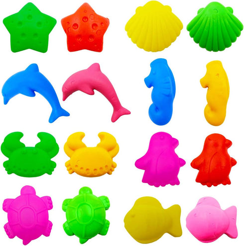 FRIMOONY 45 PCS Plastic Dough Tools with Various Animal Molds and Rolling Pins