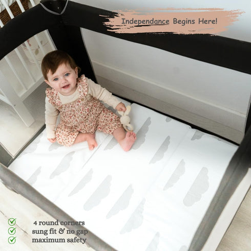 BaeBae Goods Pack (38"x26"x1.5"), Pack Pack w/2 and Play Mattress Pad for Playpen Pad, Playard Mattress for and Play, N