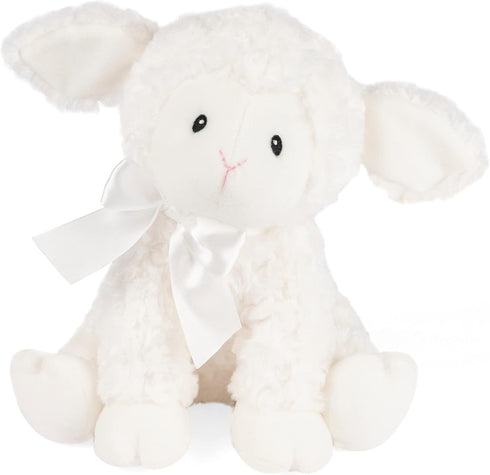 GUND Baby Lena Lamb Keywind Musical Plush, Plays Brahms’ Lullaby, 10” Stuffed Animal Sensory Toy for Babies
