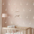 4 QUCHENG Boho Watercolor Nursery Wall Stickers Kid Room Wall Decals Removable DIY Decor PVC Sheets