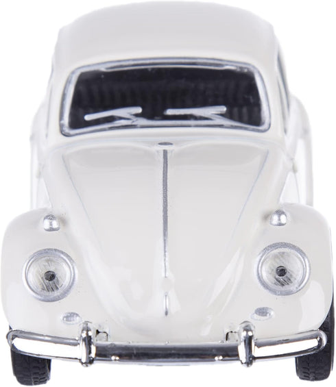 Berry President 1967 Classic Beetle Bug Vintage Diecast Metal Pull Back Car Model Toy (Beige) for Kids/Gift