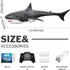 8-12, 2.4GHz 60 Remote Control Shark Pool Toys for Kids Age Waterproof RC Boat, Toy Shark with Light for Mins Play