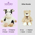 warmies Junior Microwavable & Weighted Stuffed Animals, Black and White Cow - Heated Stuffed Animal Plushie for Warmth