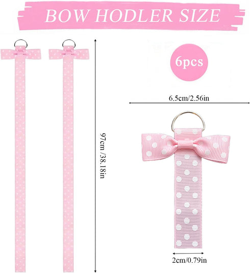 TZHEK 6 PCS Headband Bow Holder for Girls Hair Bows Clips Storage Bow Organizer hanger for Girls Hair Bows accessories