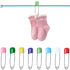 50 Pcs Diaper Pins, Colorful Plastic Head Safety Pins with Safe Locking Closures
