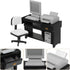 NUOBESTY Miniature Computer Simulation Office Furniture - Dollhouse Accessories Mini Desktop Chair Keyboard Model for