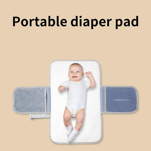 Generic Diaper Changing Pad Portable Infant Changer Mat, Slim Travel Accessory with Storage Pocket | Car Seat Organizer