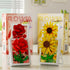 Sacblirr 3D Set Sunflowers Mini Flower Picture Frame Micro Building Toy Block Decor Bouquet Collection Botanical Plant