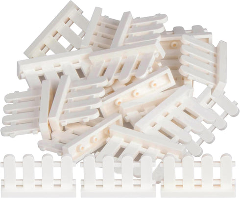 Fence Building Block Set, 20 Pieces Accessories for Garden Trees/Flowers, Compatible with Classic Bricks