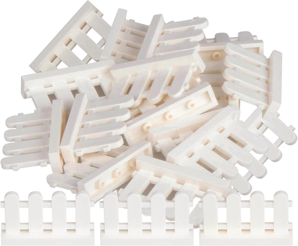 Fence Building Block Set, 20 Pieces Accessories for Garden Trees/Flowers, Compatible with Classic Bricks