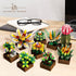 Set, 913 (JJ9037) Flower and Succulent Plant Combination Artificial Plant Building Blocks, Home Office Decoration