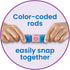 hand2mind Reading Rods for Building Sight Words, Letter Blocks, CVC Words Spelling Toys, Reading Tools for Kids