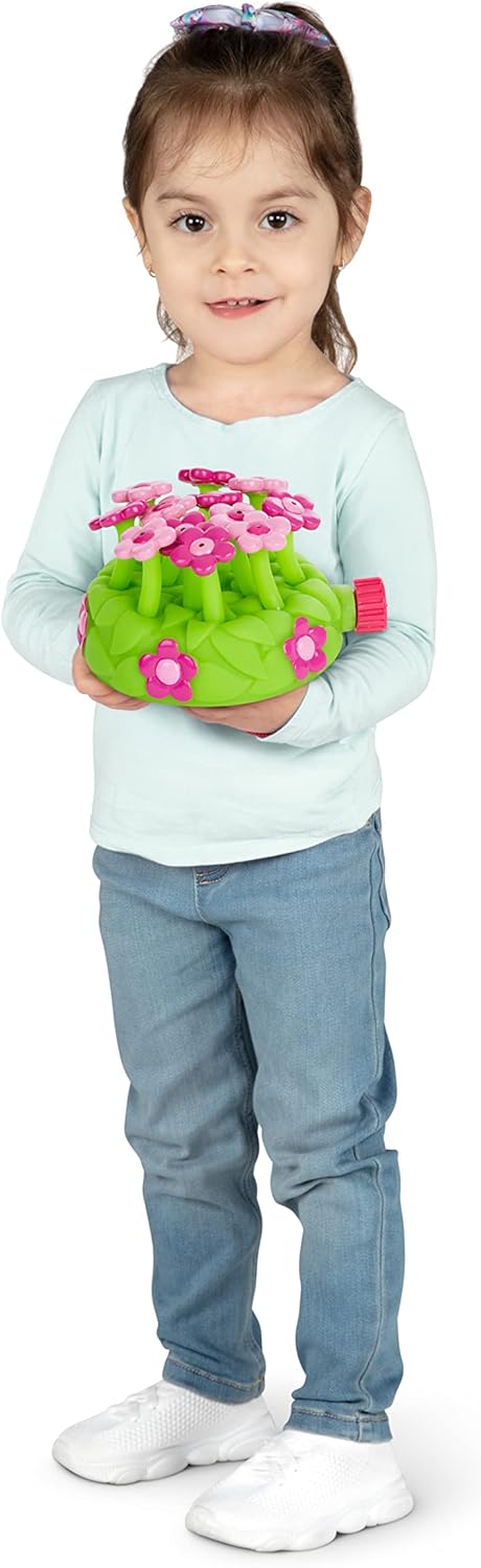 Melissa & Doug Sunny Patch Pretty Petals - Flower Sprinkler Toy with Hose Attachment