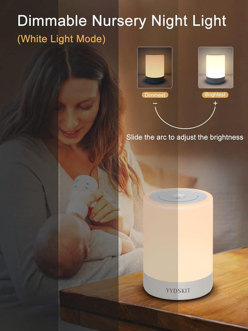 Baby Night Light, Portable Nursery Night Lamp for Kids Bedroom, Warm & Soft Bedside Lamp, Touch Control, Rechargeable,