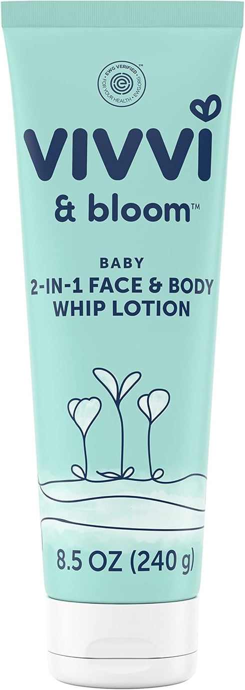 Vivvi & Bloom Gentle 2-in-1 Baby Lotion, Face and Body, for Delicate