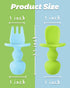 6 Pcs Silicone Baby Spoons First Stage and Fork, Toddler Utensils for Led Weaning, Chewable for Self-Feeding by DF DUALFERV