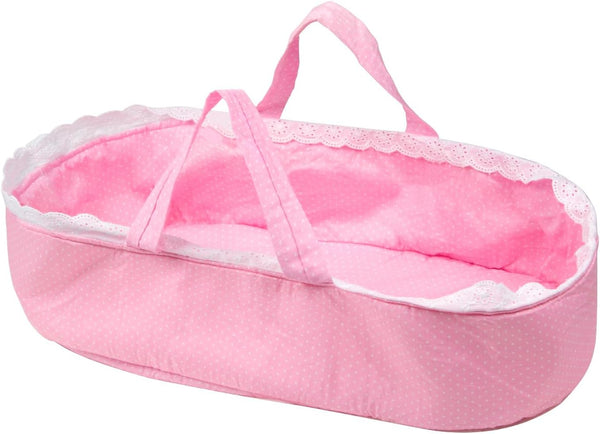 Reborn Baby Dolls Baskets Pink Crib Bed Soft Carrier for 17-22 inch