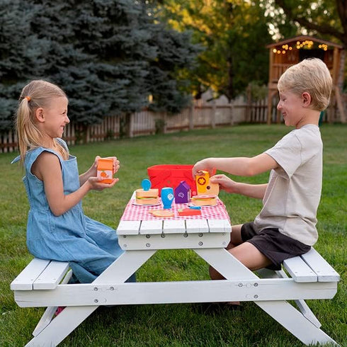 Set Playset 3+ Fat Brain Toys Pretendables Picnic Basket - Pretend with Storage