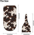 Valvphora Brown Cow Print Swaddle Blanket with Hat Receiving Blanket, Western Highland Cow Baby Items Stuff for Girls