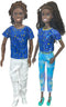 Fashion Dolls Set, Stylish Twin 12 Inch Doll Toy, Trendy Outfits for