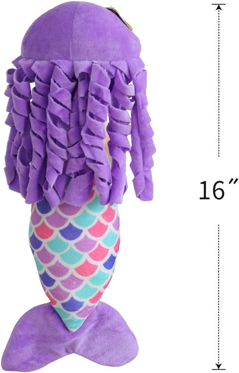 illuOKey 16 Inches Mermaid Doll for Girls, Mermaid Princess Plush, Soft and Snuggly Plush Animal, Lovely Bright Colors