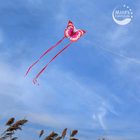 Mint's Colorful Life Butterfly Kite for Kids & Adults, Easy to Fly with 300ft String Handle
