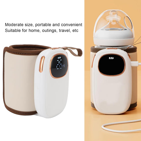 Portable Bottle Warmer, Milk Warmer Bottle, Dual Heating Modes for Breast Milk and Water, Warmer with Fast Heating