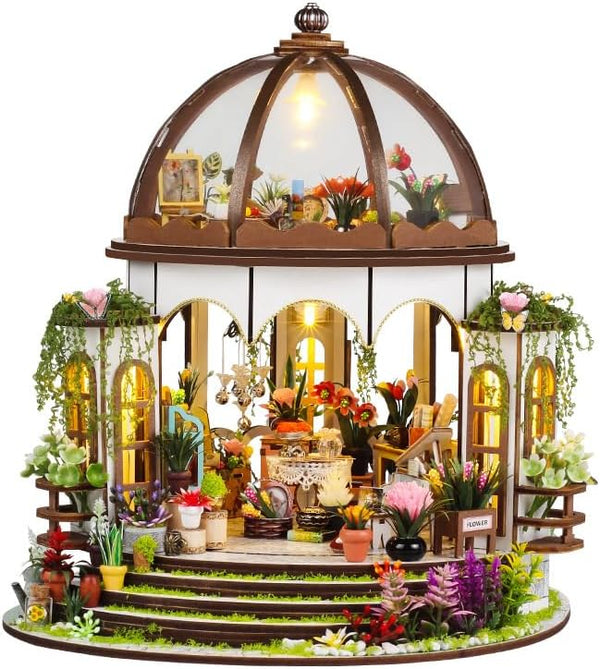 TuKIIE DIY Miniature Dollhouse Kit with Furniture, 1:24 Scale Creative Room Mini