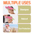 Baby Shower Cap Bathing Protection, Silicone Adjustable Foldable Hair Washing Hat for Toddler Kid Portable (Pink)