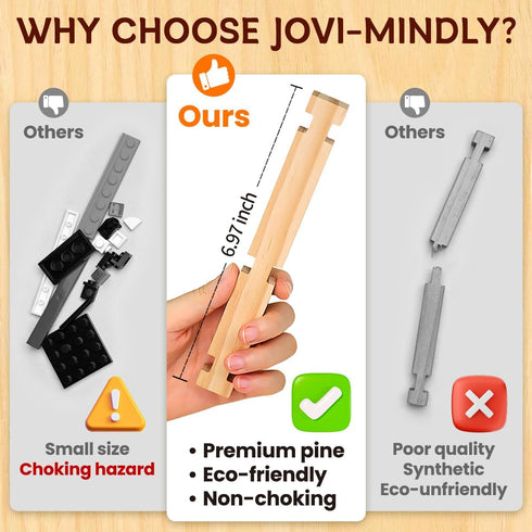 107 4-8 Jovi-mindlyNotchies Pcs Wooden Blocks Toys with Door and Windows,Classic Old Fashioned Toys,Wooden Building