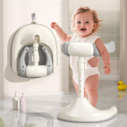 YUSHTPO 6 Portable Baby Bath Adjustable Infant Shower Stand Foldable