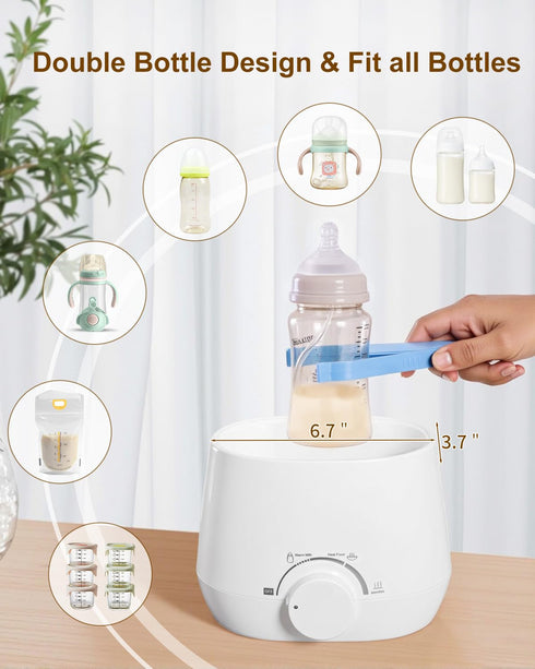 Diol Tode 8-in-1 Bottle Warmer, Fast Baby Bottle Warmer for Breastmilk or Formula, Milk Warmer for Baby, Smart