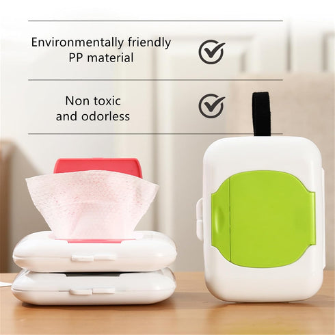 Cbhoktyue Wipes Dispensers Travel Wipes Case Refillable Wipe Holder Reusable Travel Wet Wipe Pouch Hanging Wet Wipe