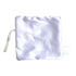 Handmade Plush Mini Blanket Pacifier Holder - True Blue Marble & Satin