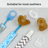 4 Pack Dummy Pacifier Holder Clips for Boys, Clips Boys with Adapters, Silicone Binky Clips for Baby Teething Toys Baby