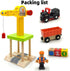 DSHMIXIA Set 3 4 5 Wooden Train Track Accessories Wooden Crane Toy with Train Cars for Year Old Boys Kids Other Major