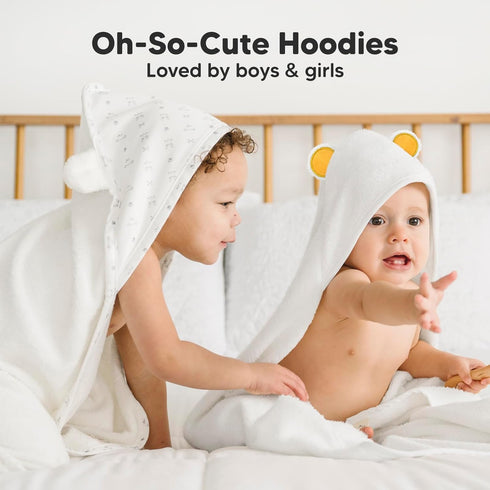 KeaBabies Baby Hooded Towel and Baby Towel Infant Towels - Large Hooded Towel - Baby Bath Towel with Hood for Girls