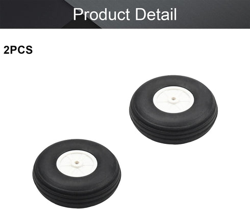 Fielect 3 inch RC Model Airplane Super Light Sponge Tire and Wheel Sets for RC Car, 2 Pcs