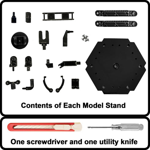 TWKUPWO (6sets Hobby Model Action Base Display Stand, Gundam Action Figure Stand Compatible with MG RG HG Universal
