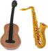 3+ Safari Ltd Musical Instruments TOOB - Figurines: Trombone, Flute, Saxophone, Guitar, Violin, Horn, Trumpet, Clarinet