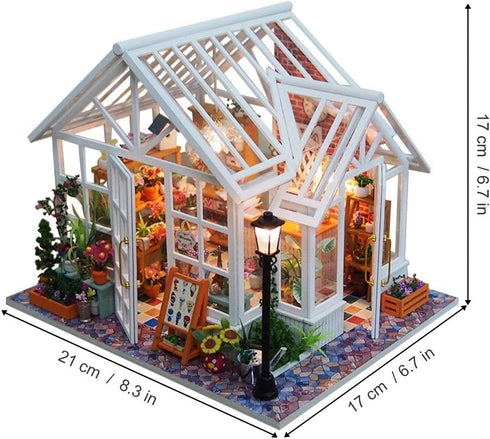 GuDoQi DIY Miniature Dollhouse Kit, Tiny House with Music, 1:24 Scale, Great Handmade Crafts Gift