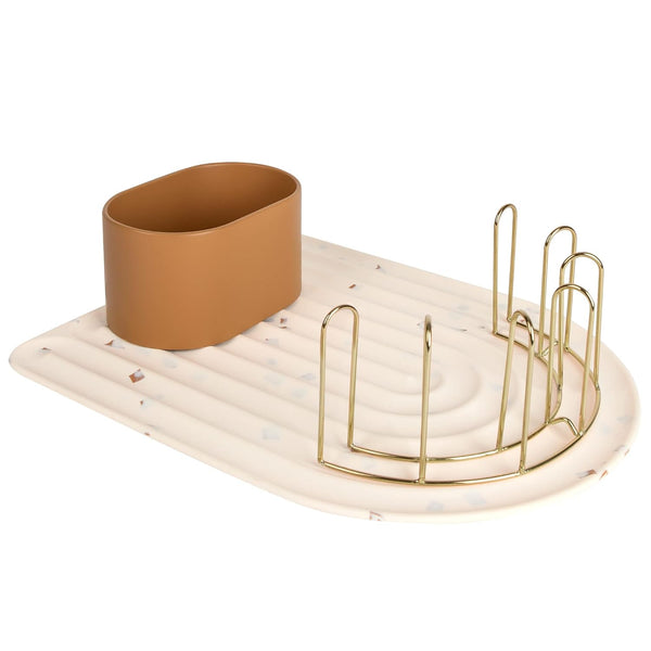 Boon ARC Modular Baby Bottle Drying Rack Includes Silicone Drying Mat, Accessory