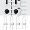 4Pcs U-Shaped Cabinet Locks for Baby Proofing, Child Safety Latches for Handles, Drawers, Closet, Fridge, White