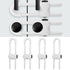 4Pcs U-Shaped Cabinet Locks for Baby Proofing, Child Safety Latches for Handles, Drawers, Closet, Fridge, White