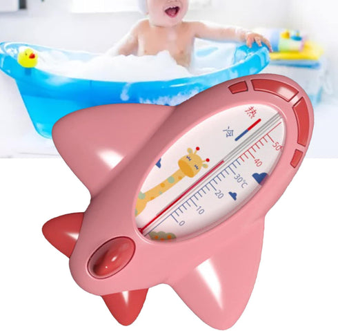YWBL-WH Baby Bath Thermometer, Airplane Shape Lovely Multifunctional Infant Water Temperature Thermometer with Cute