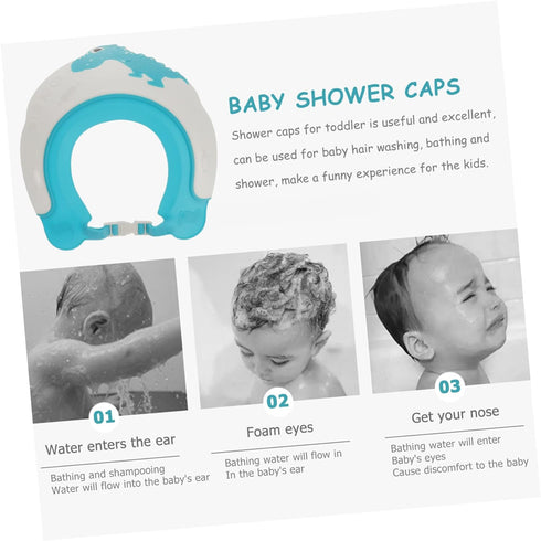Kids Shampoo Ear Protection Cap - Adjustable Shower Visor Hat for Bathing, Toddler Bathing Cap, Sun Visor