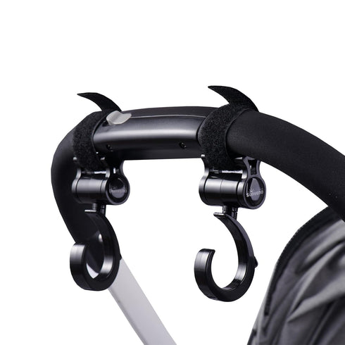 4 Pack, 360 10 lbs SUNVENO Stroller Hooks for Diaper Bag Baby Travel Essential Heavy Duty Rotating Clips, Universal