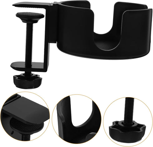 PRETYZOOM Clip Desk Cup Holder Sturdy Table Side Clamp for Multi-use for Office Gaming Desks and Classrooms Convenient