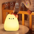 ZKLiLi Cat Night Light, USB Rechargeable Cute Nursery Lamp with Warm White and 7-Color Breathing Modes